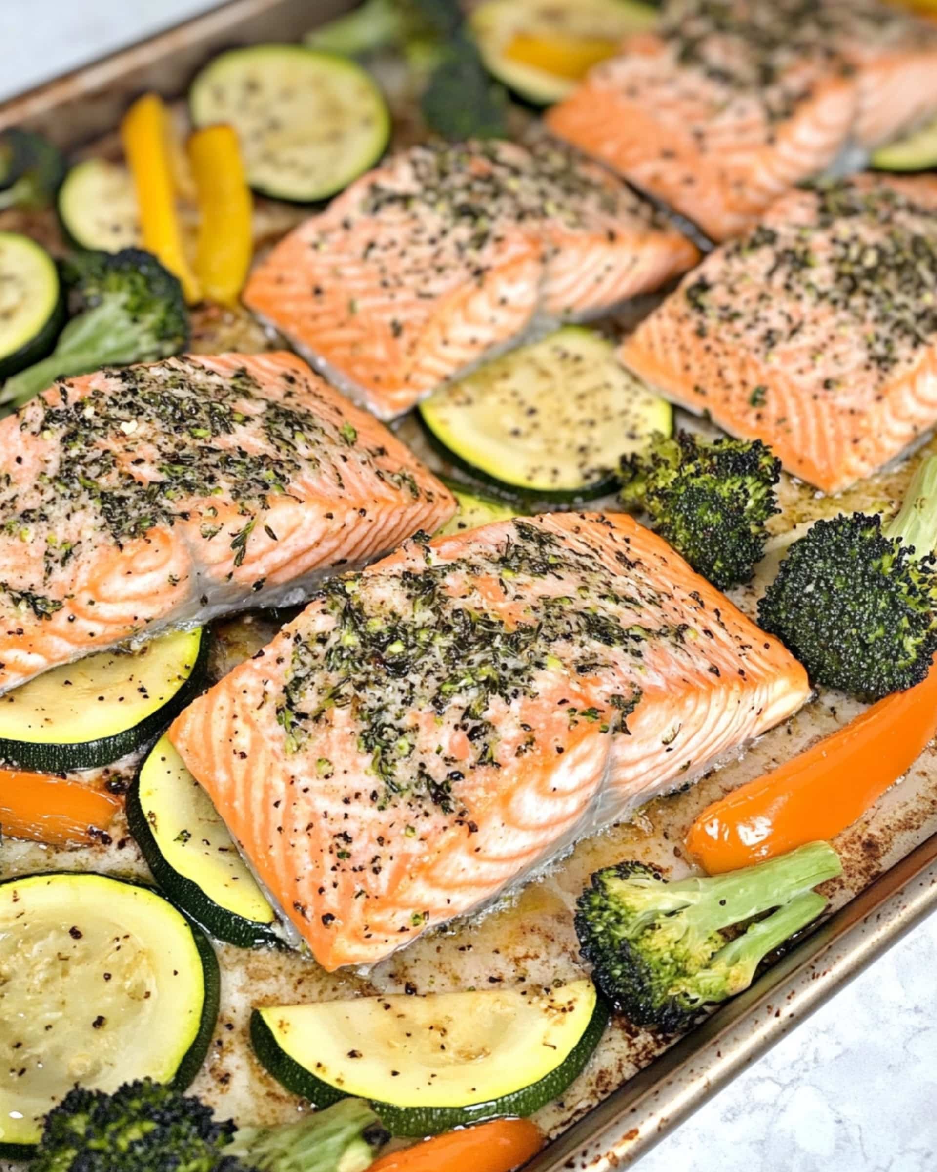 Lemon Herb Sheet Pan Salmon Recipe