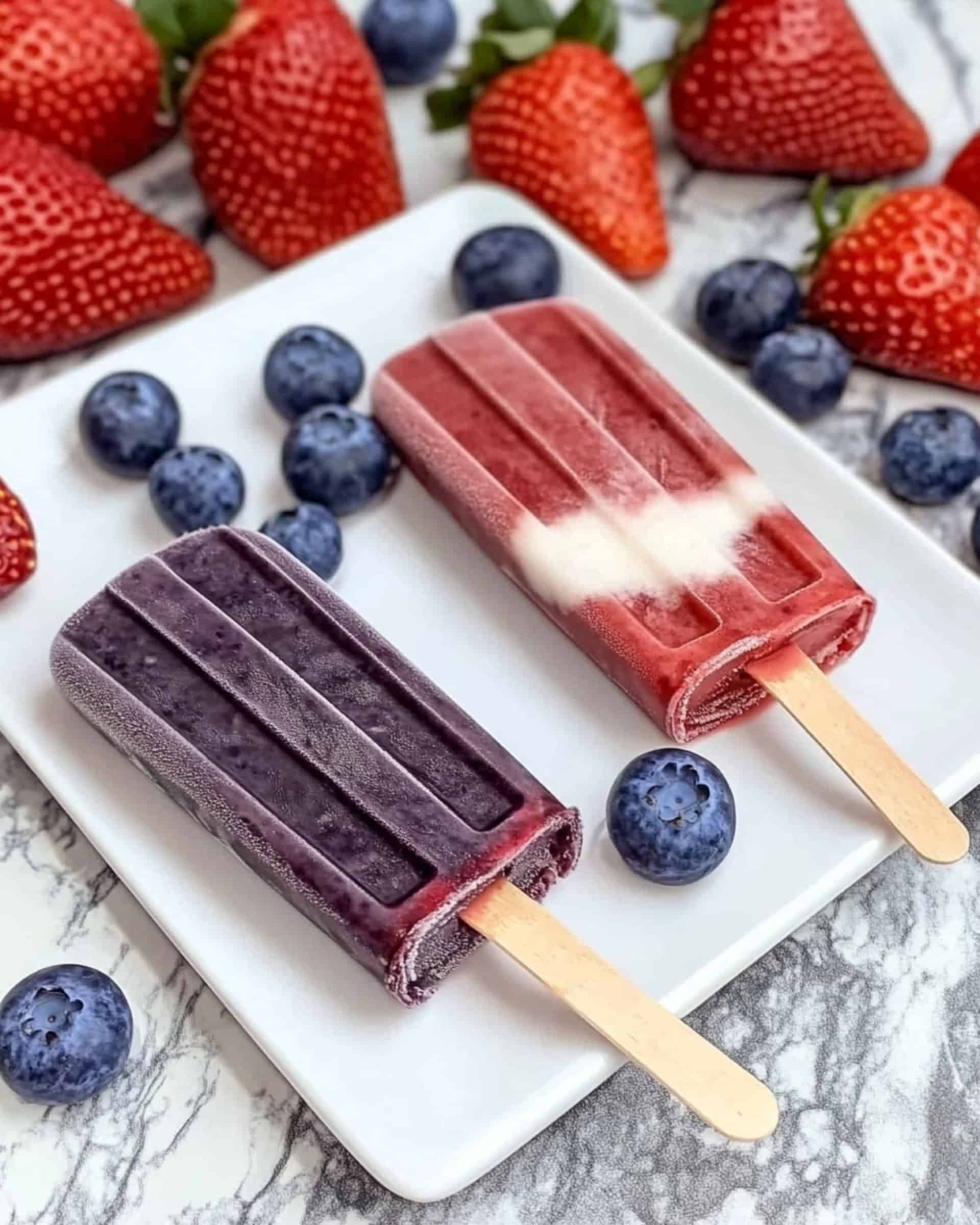 Red White and Blue Firecracker Popsicles Recipe