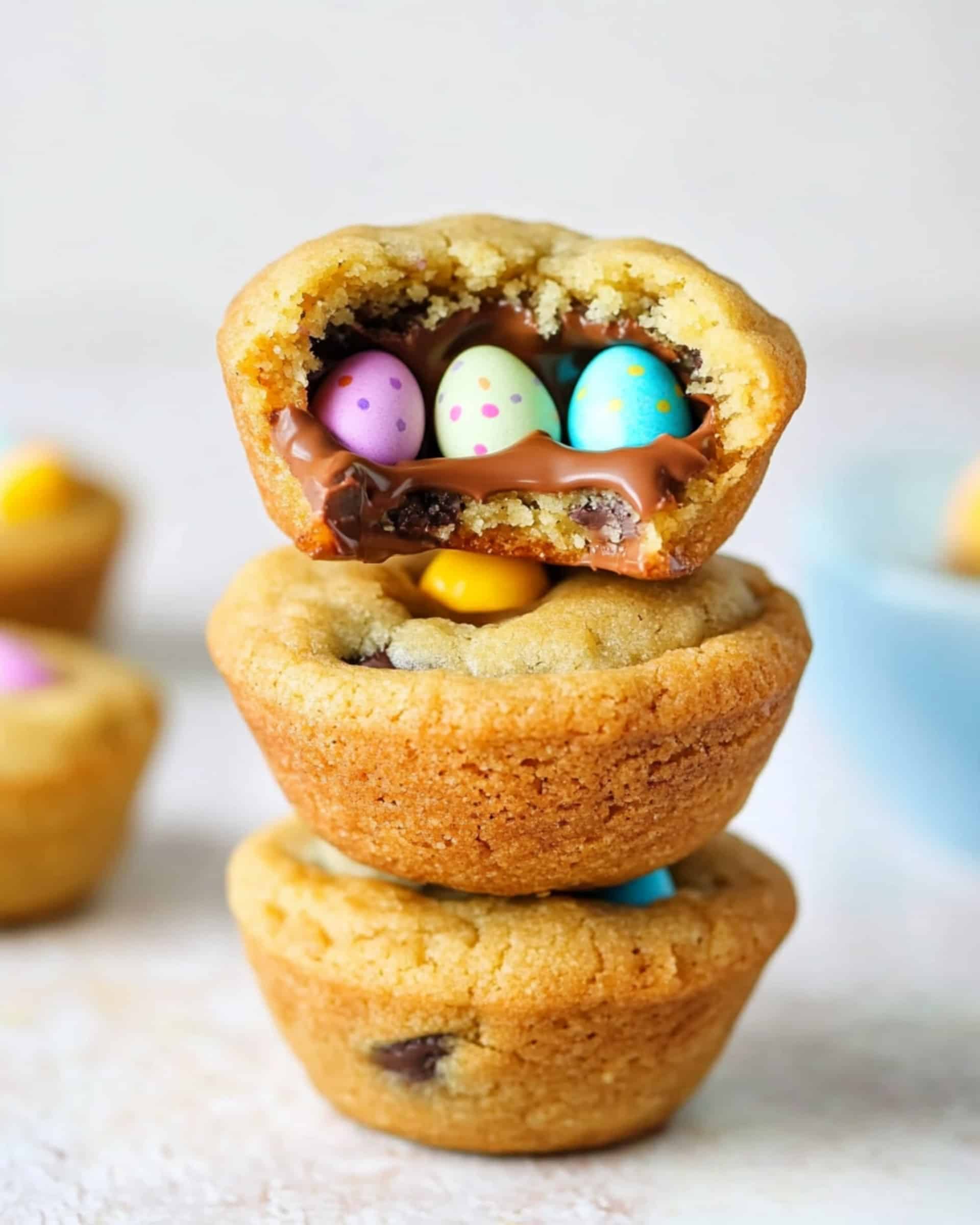 Easter Egg Chocolate Chip Cookie Cups Recipe