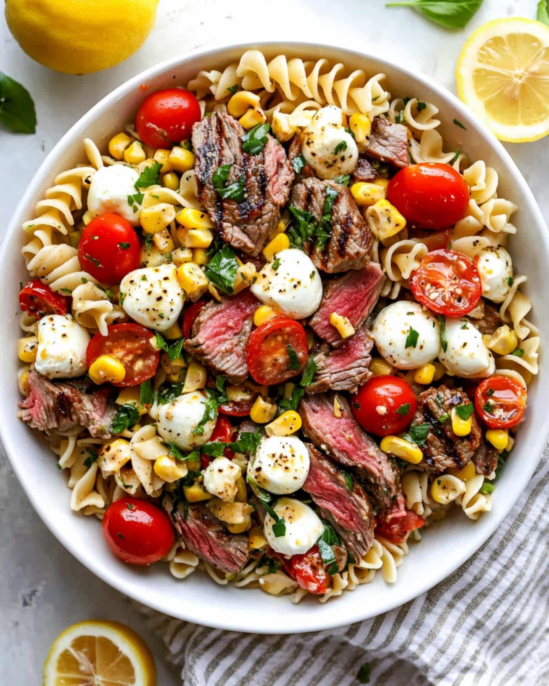Chimichurri Steak & Roasted Corn Pasta Salad Recipe