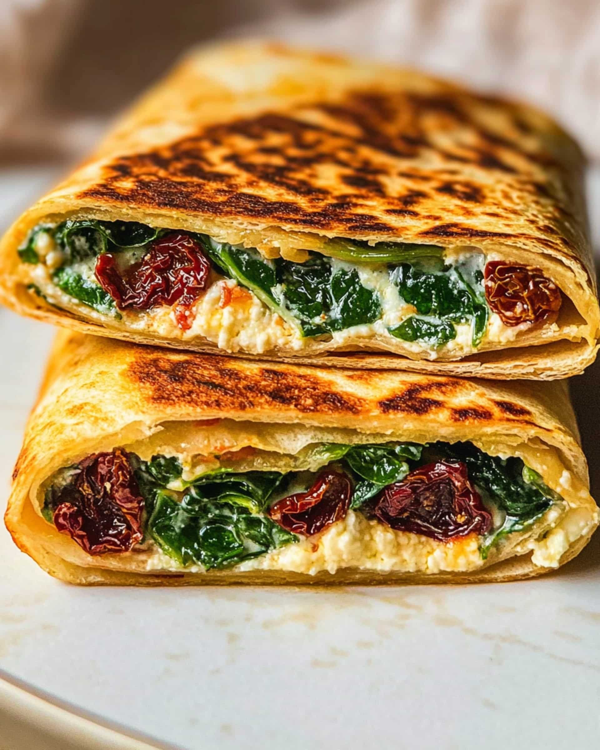 High-Protein Spinach and Feta Wraps Recipe