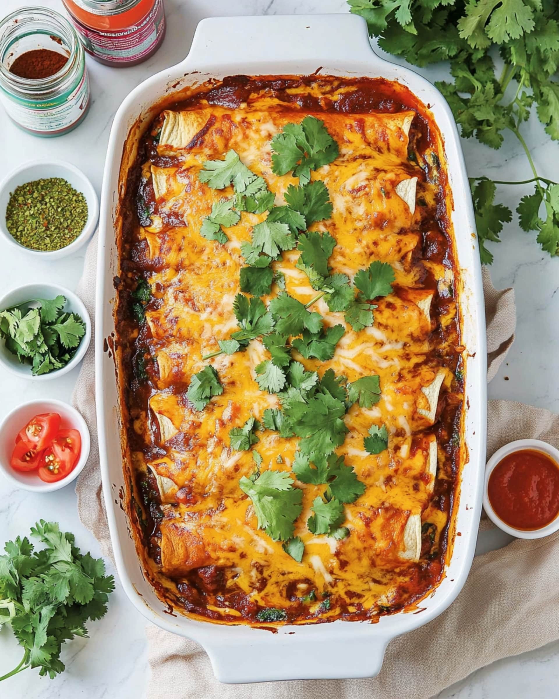 Rotisserie Chicken Enchiladas with Corn Tortillas Recipe
