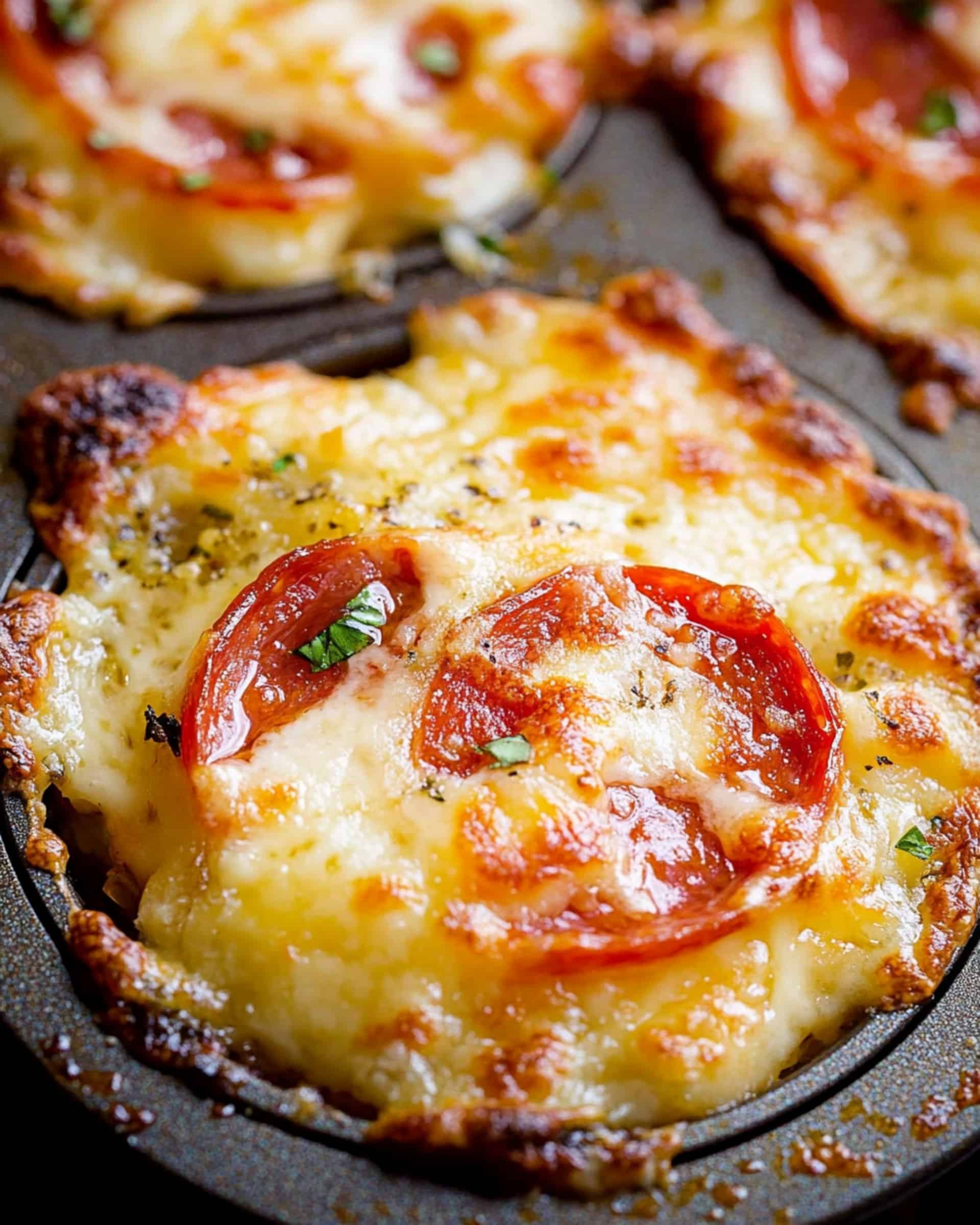 Cheesy Pizza Rice Muffins Recipe