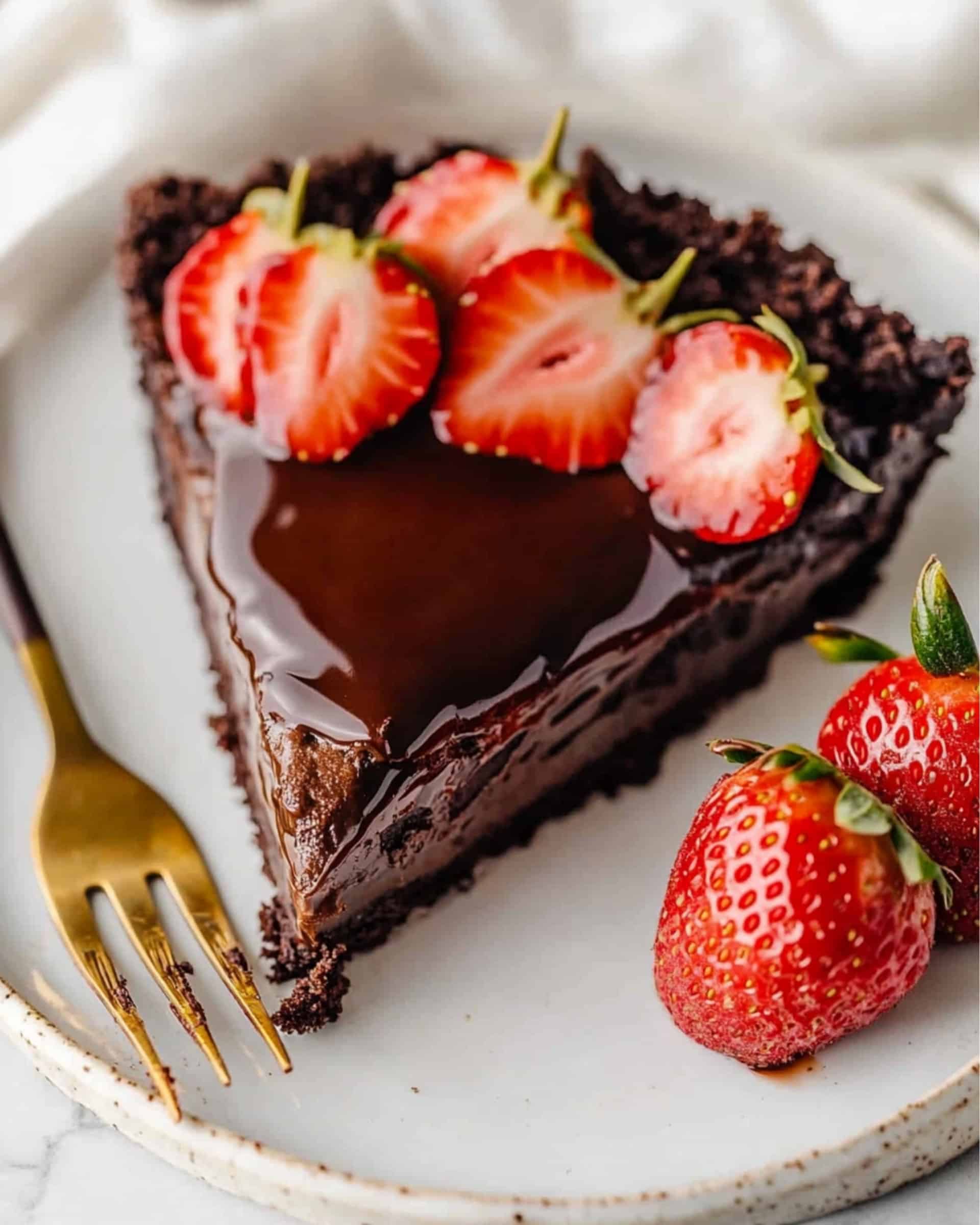Chocolate Covered Strawberry Ganache Tart Recipe