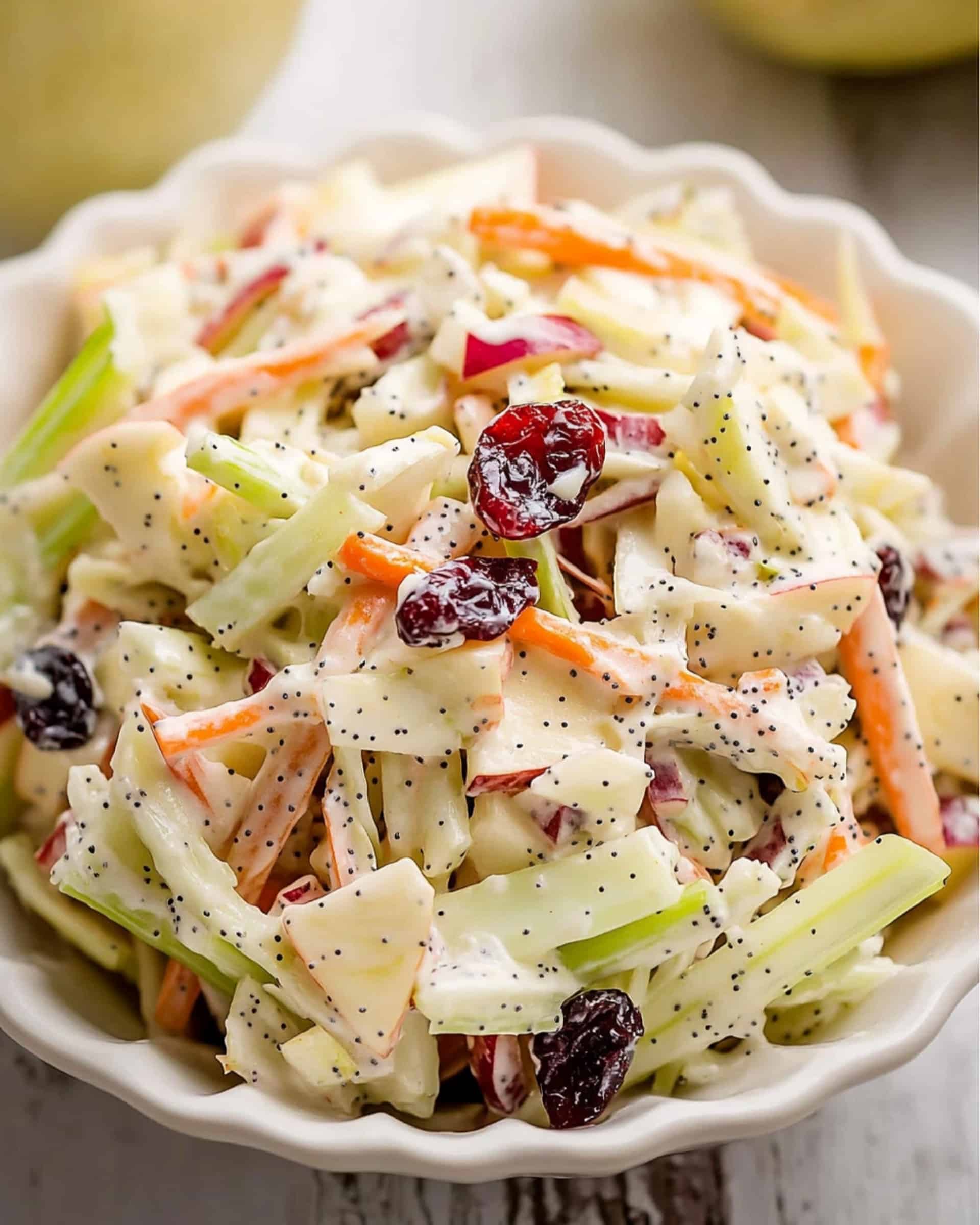 Apple Cranberry Poppy Seed Slaw Recipe