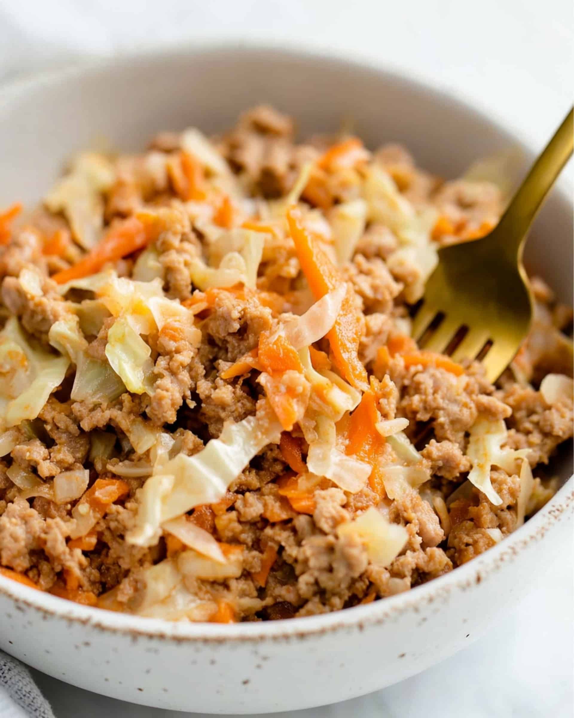 Turkey Egg Roll Bowl with Creamy Sriracha Recipe