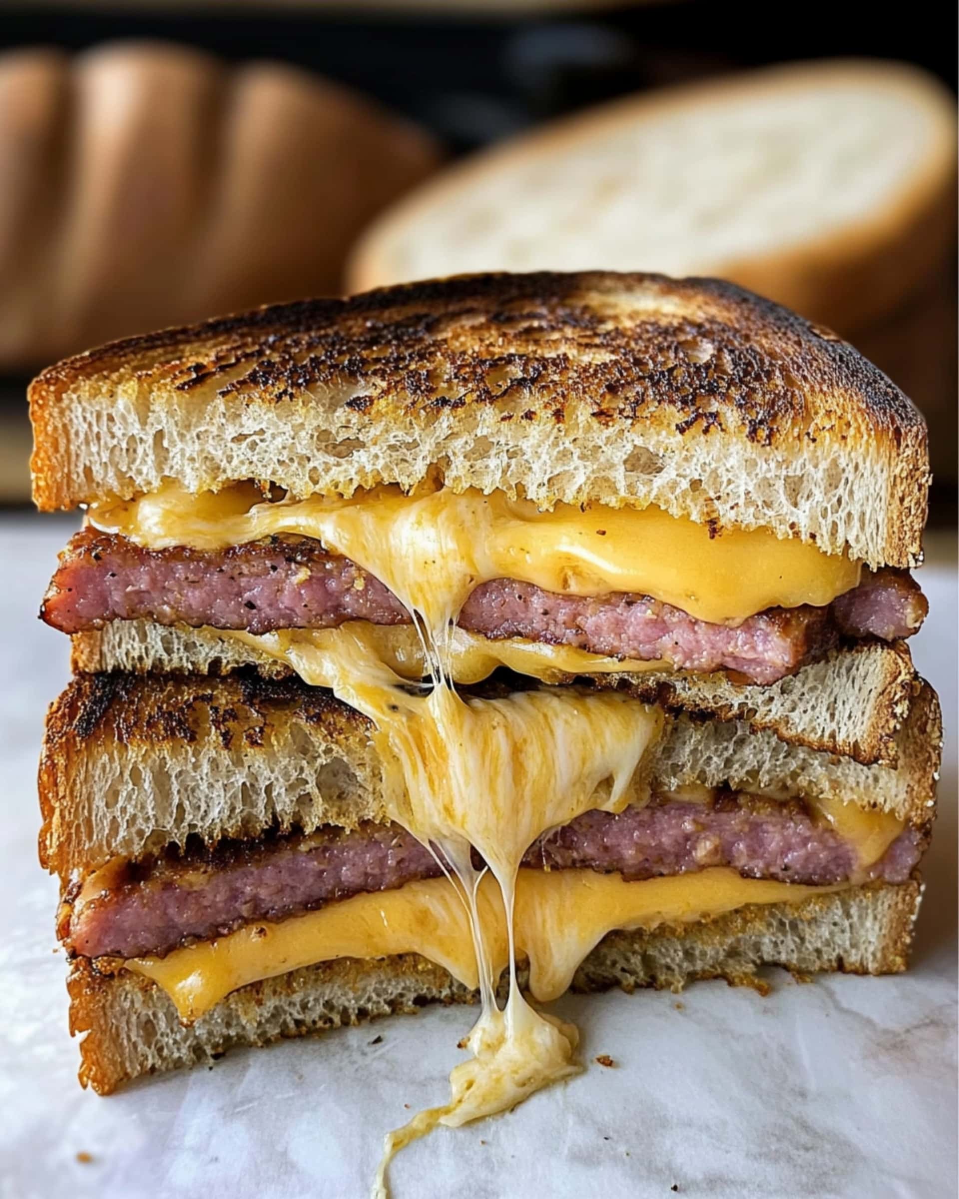 Smoked Sausage Triple Grilled Cheese Recipe