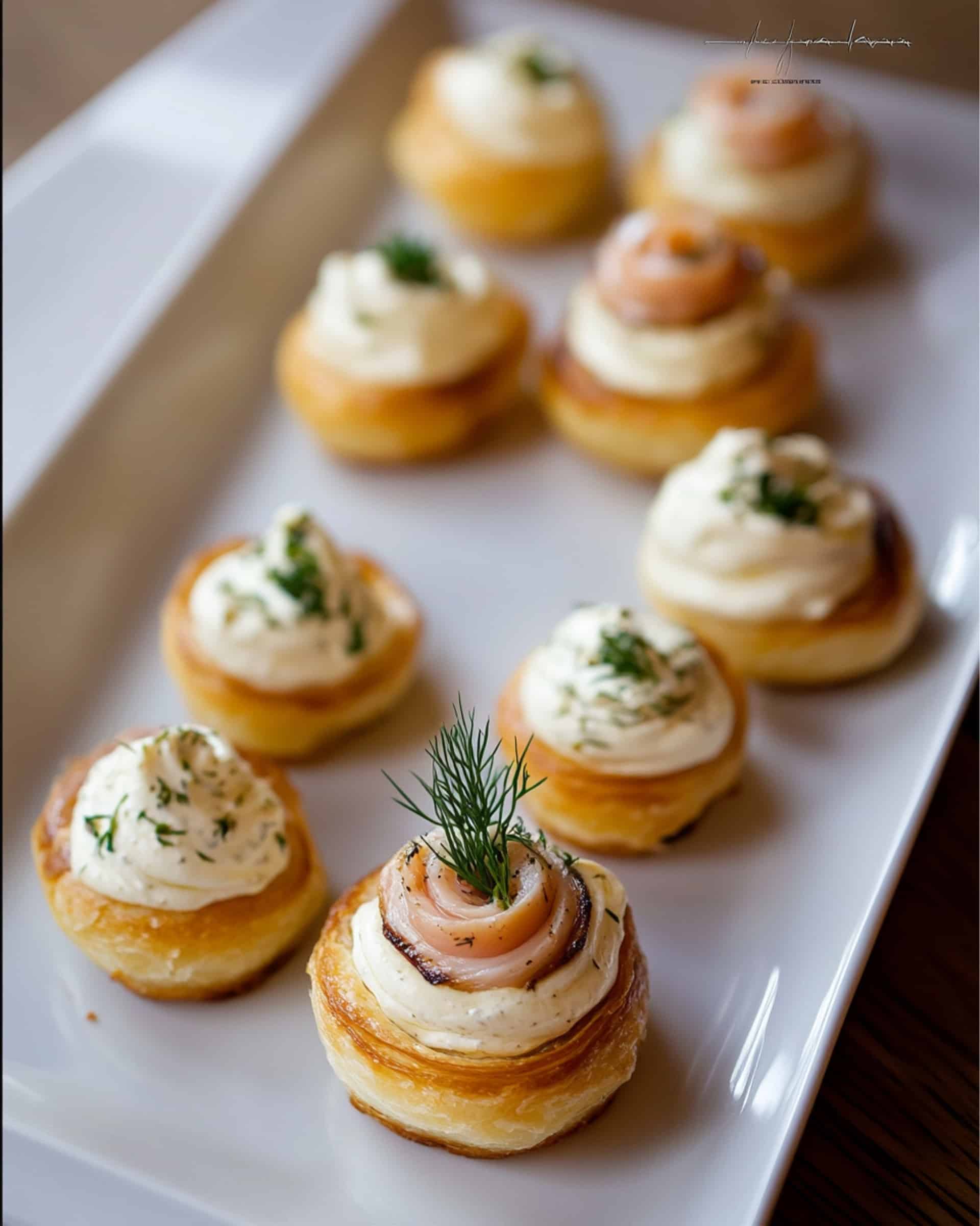 Smoked Salmon and Goat Cheese Puff Pastry Bites Recipe