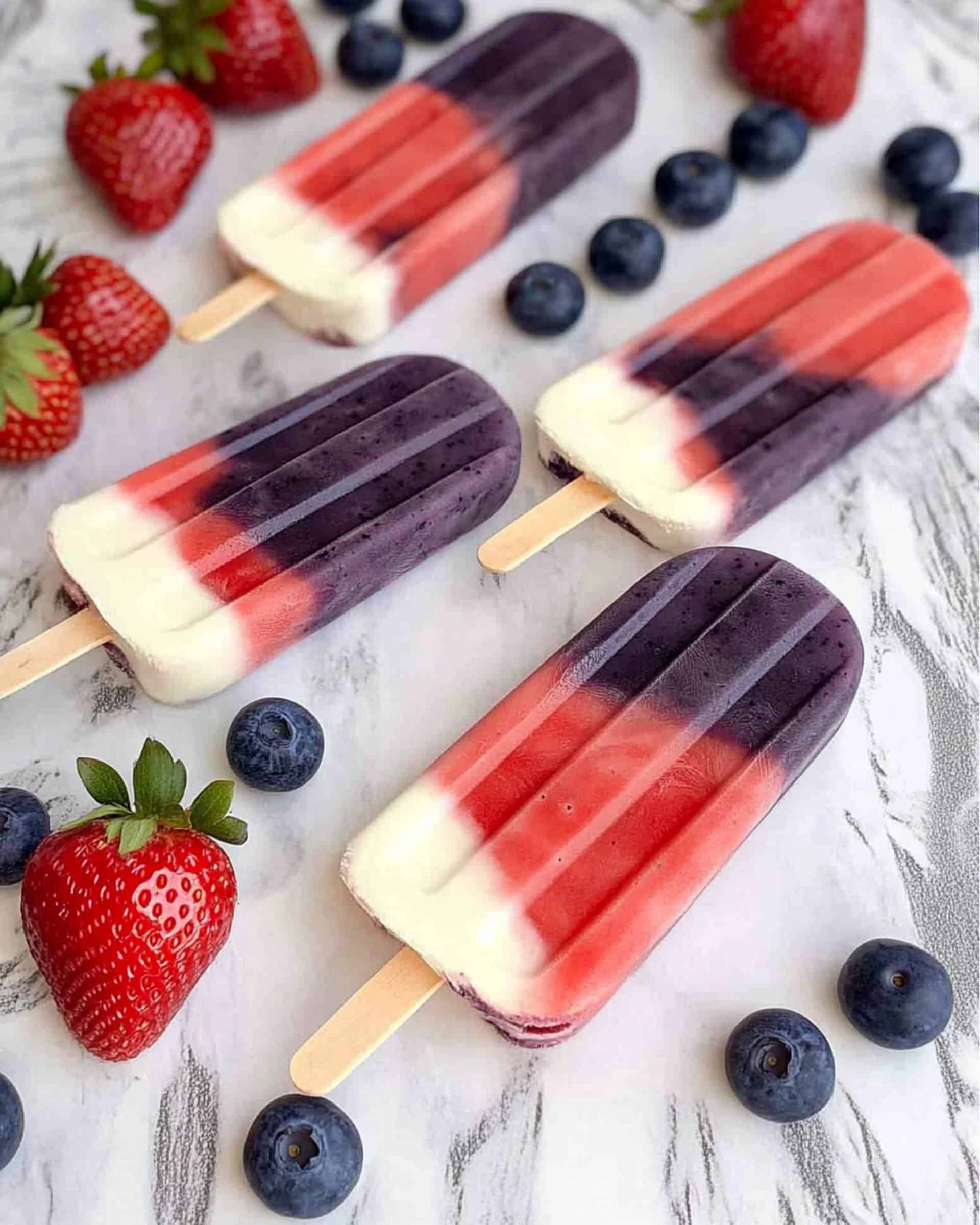 Red White and Blue Firecracker Popsicles Recipe