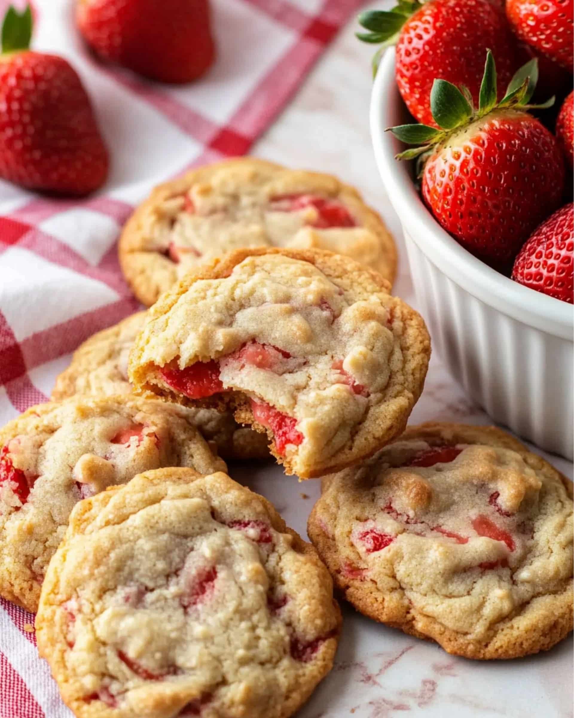 Sourdough Strawberry Cheesecake Cookies Recipe