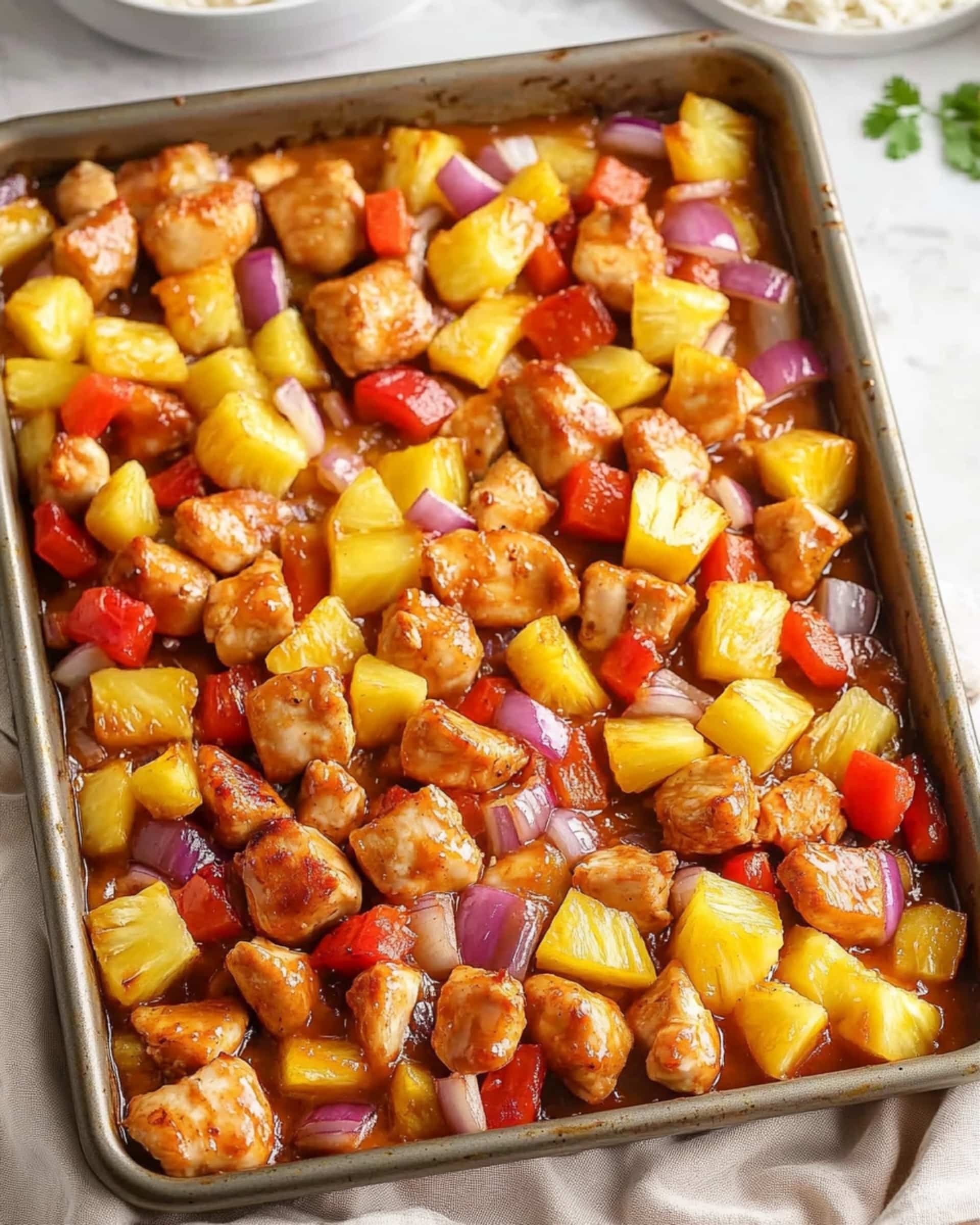 Sheet Pan Hawaiian Chicken Recipe