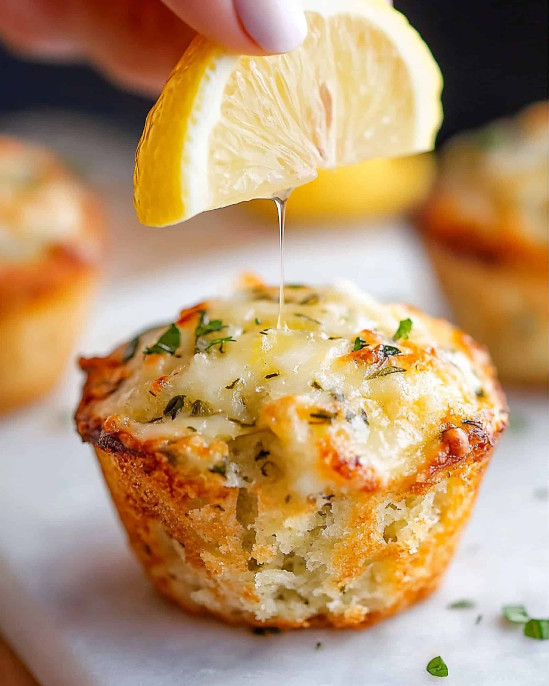 Lemon Butter Salmon Rice Muffins Recipe