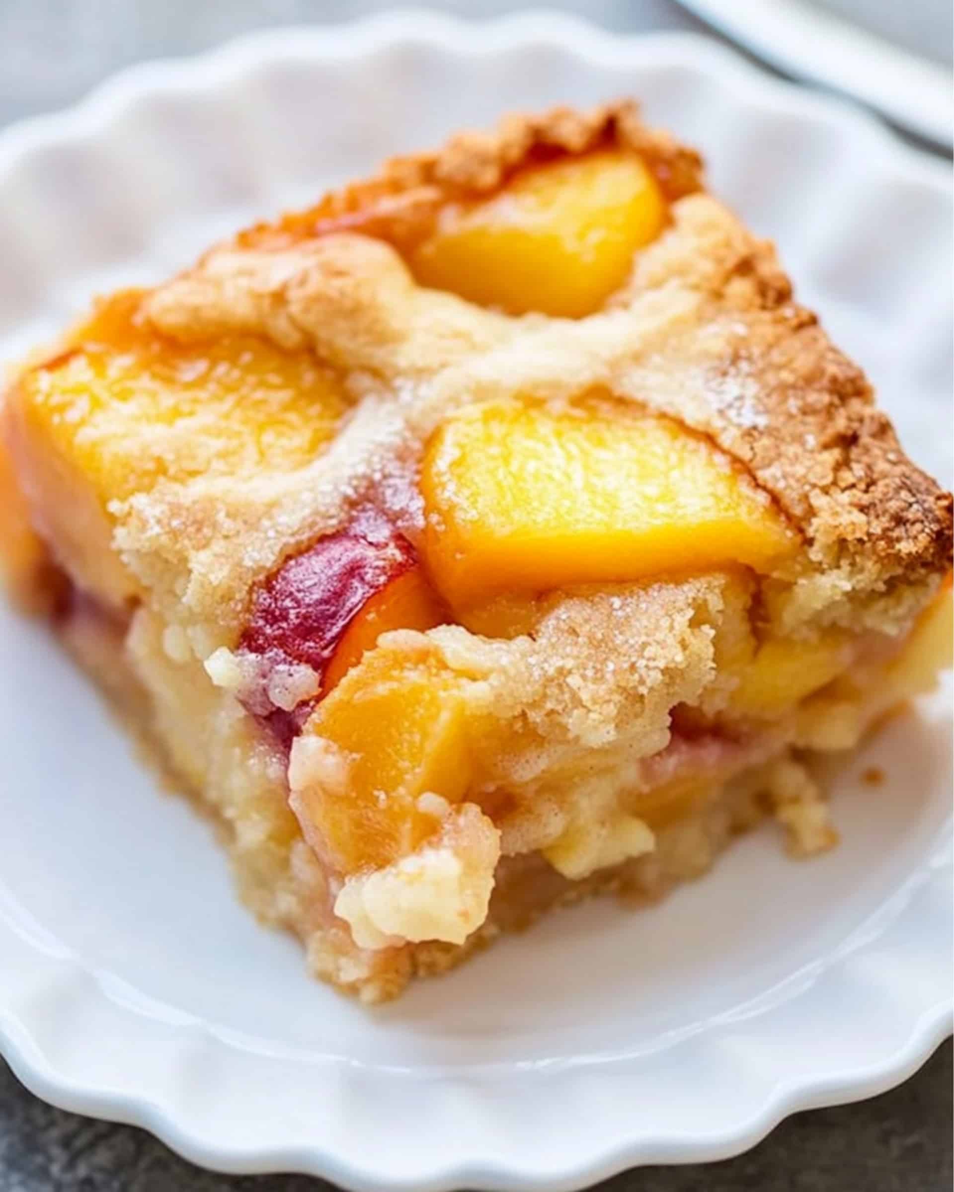 Easy Peach Custard Dessert Recipe