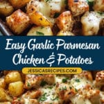 Garlic Parmesan Chicken with Crispy Potatoes Recipe