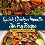 Chili Ginger Chicken Noodle Stir Fry Recipe