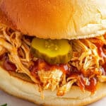 Slow Cooker Shredded Nashville Hot Chicken Sandwich Recipe