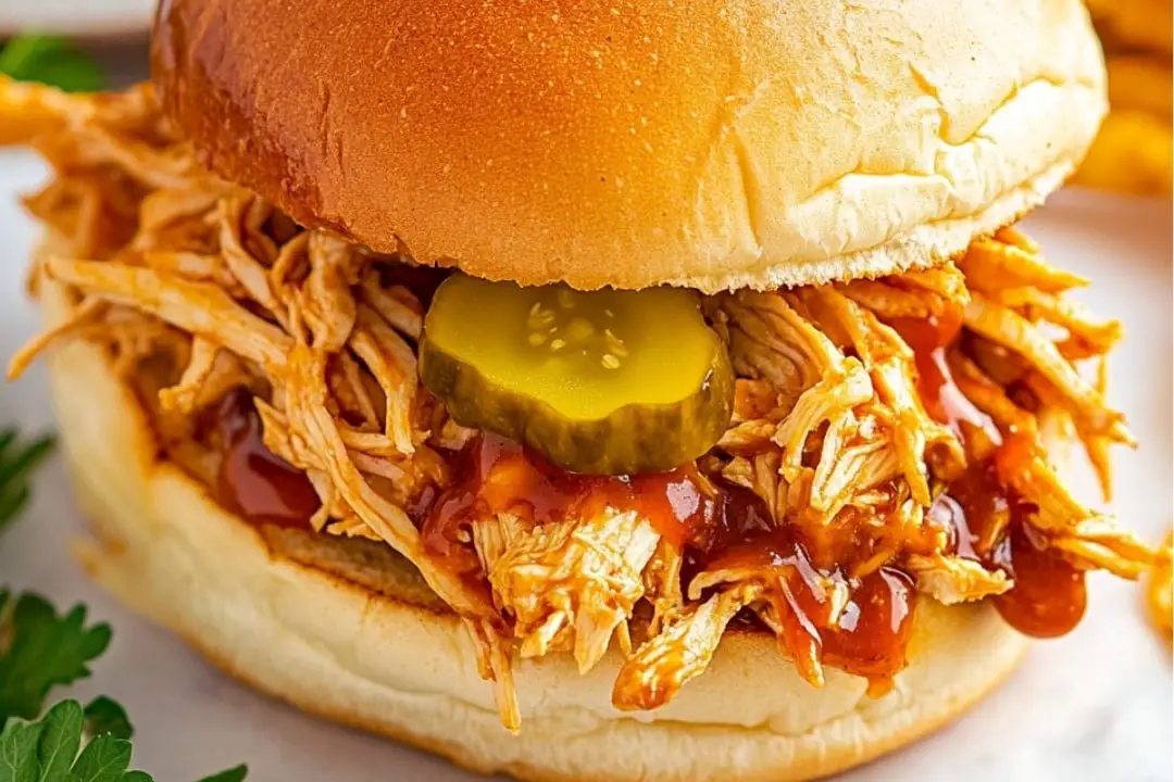 Slow Cooker Shredded Nashville Hot Chicken Sandwich Recipe