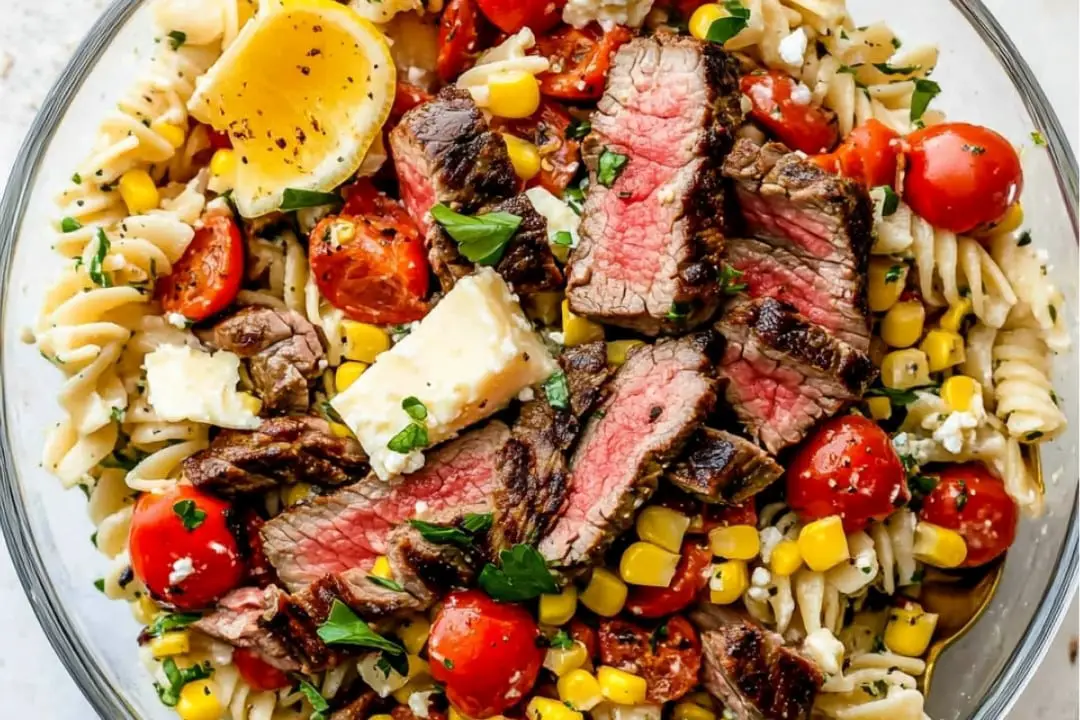 Chimichurri Steak & Roasted Corn Pasta Salad Recipe