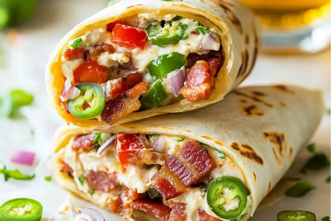 Jalapeno Popper Shredded Chicken Wraps Recipe