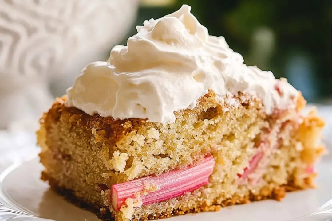 Rhubarb Cinnamon Pecan Cake Recipe