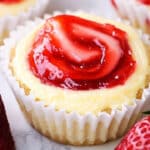 Strawberry Rhubarb Mini Cheesecakes Recipe