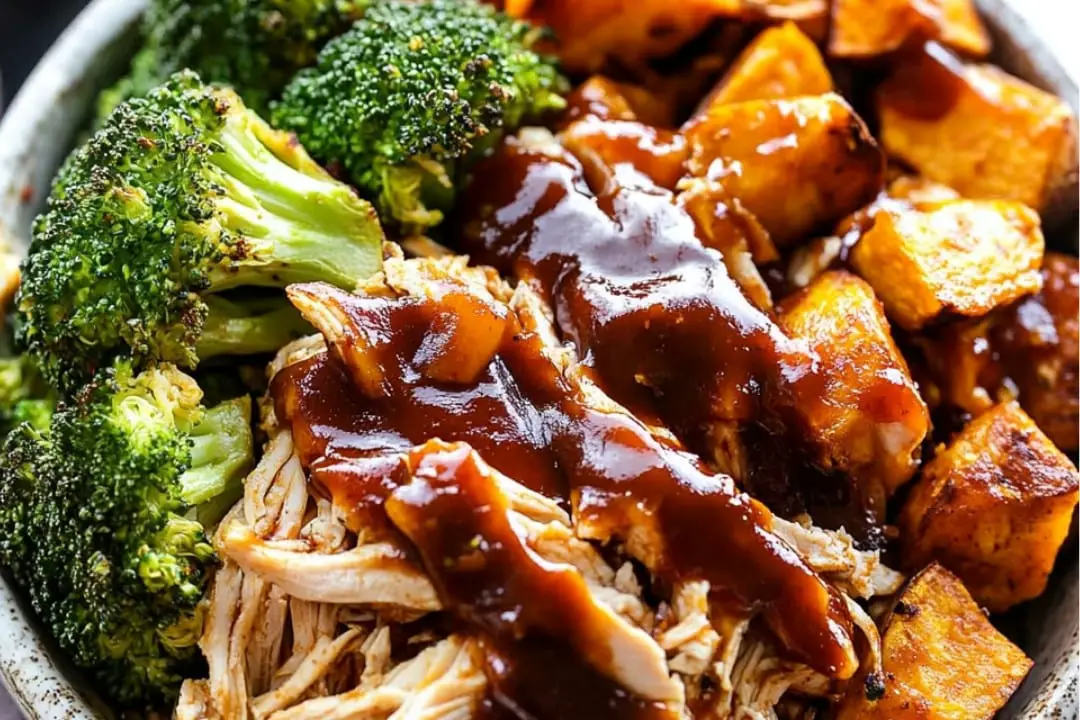 BBQ Chicken & Roasted Sweet Potato Bowls Recipe