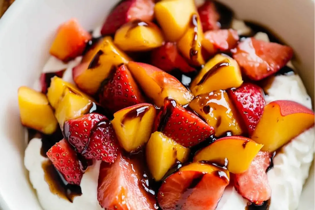 Whipped Honey Goat Cheese Dip with Balsamic Fruit Recipe