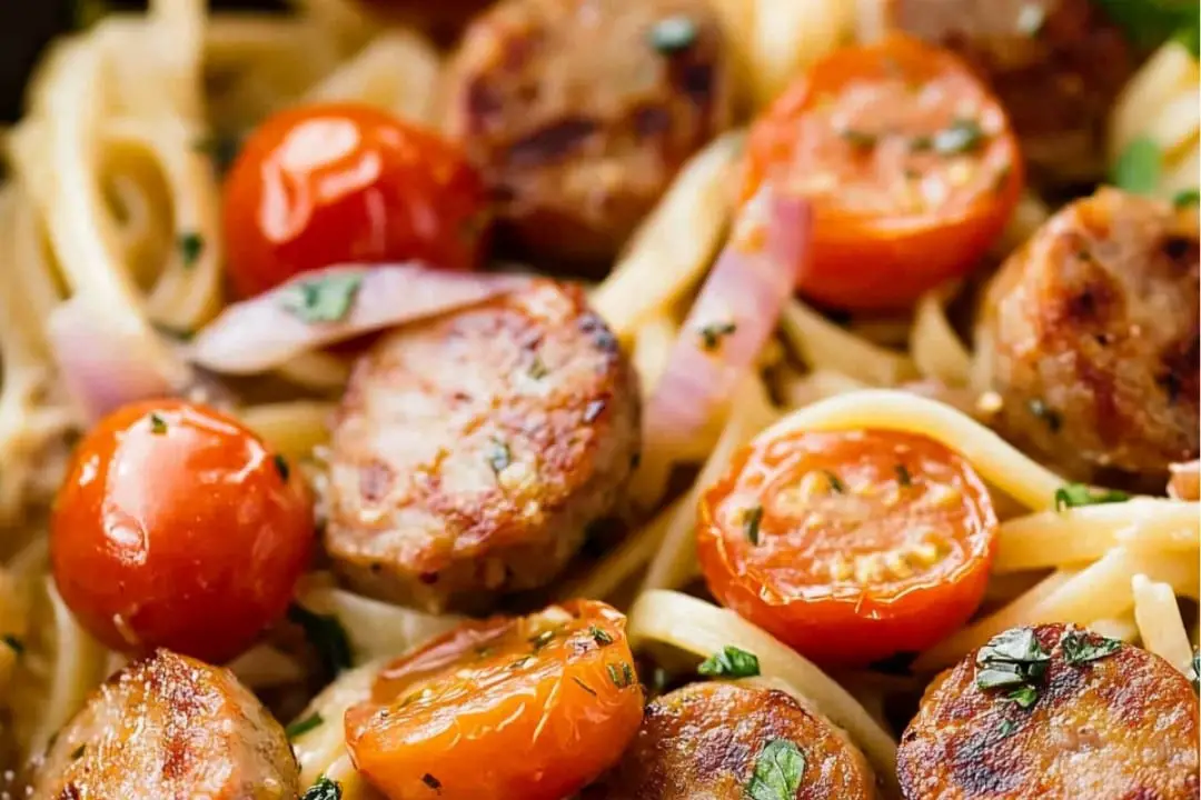 Chicken Sausage Fettuccine Alfredo Recipe