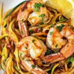 Lemon Garlic Butter Shrimp with Zoodles Recipe