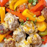 Cheesy Italian Sausage Bake with Peppers Recipe