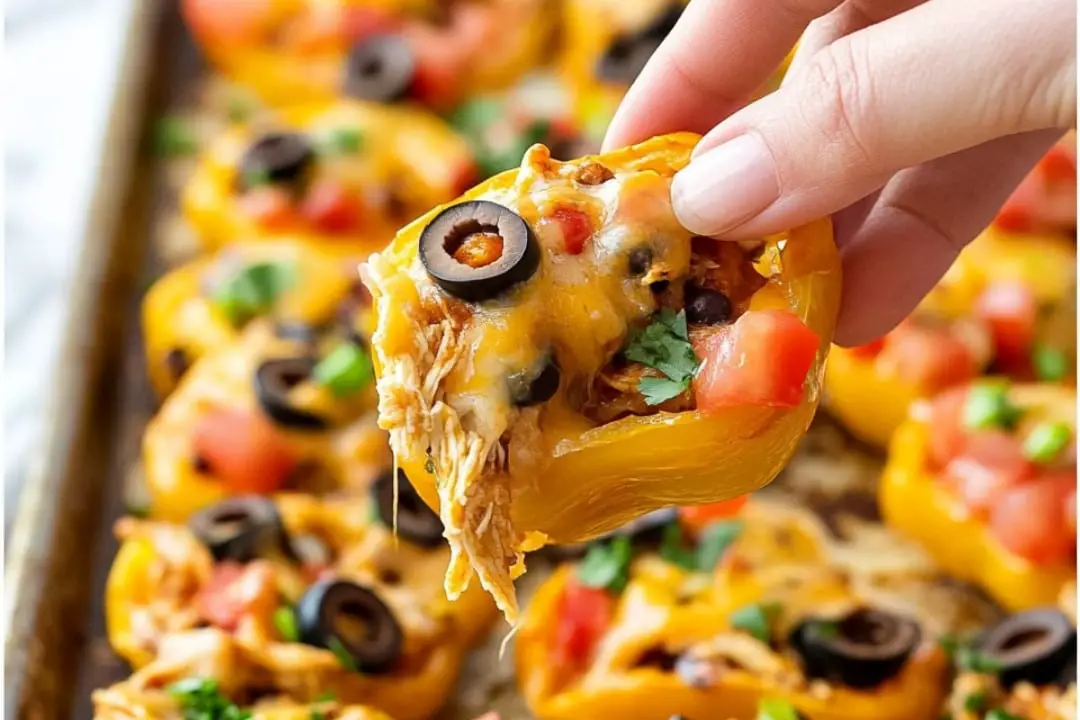 Chicken Healthy Nachos on Mini Bell Peppers Recipe