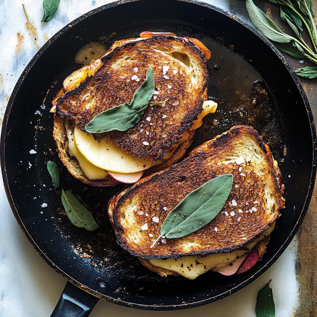 French Onion and Apple Grilled Cheese. Recipe - Recipe Image