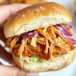 Easy Pulled BBQ Chicken Sliders with Coleslaw (No Mayo) Recipe