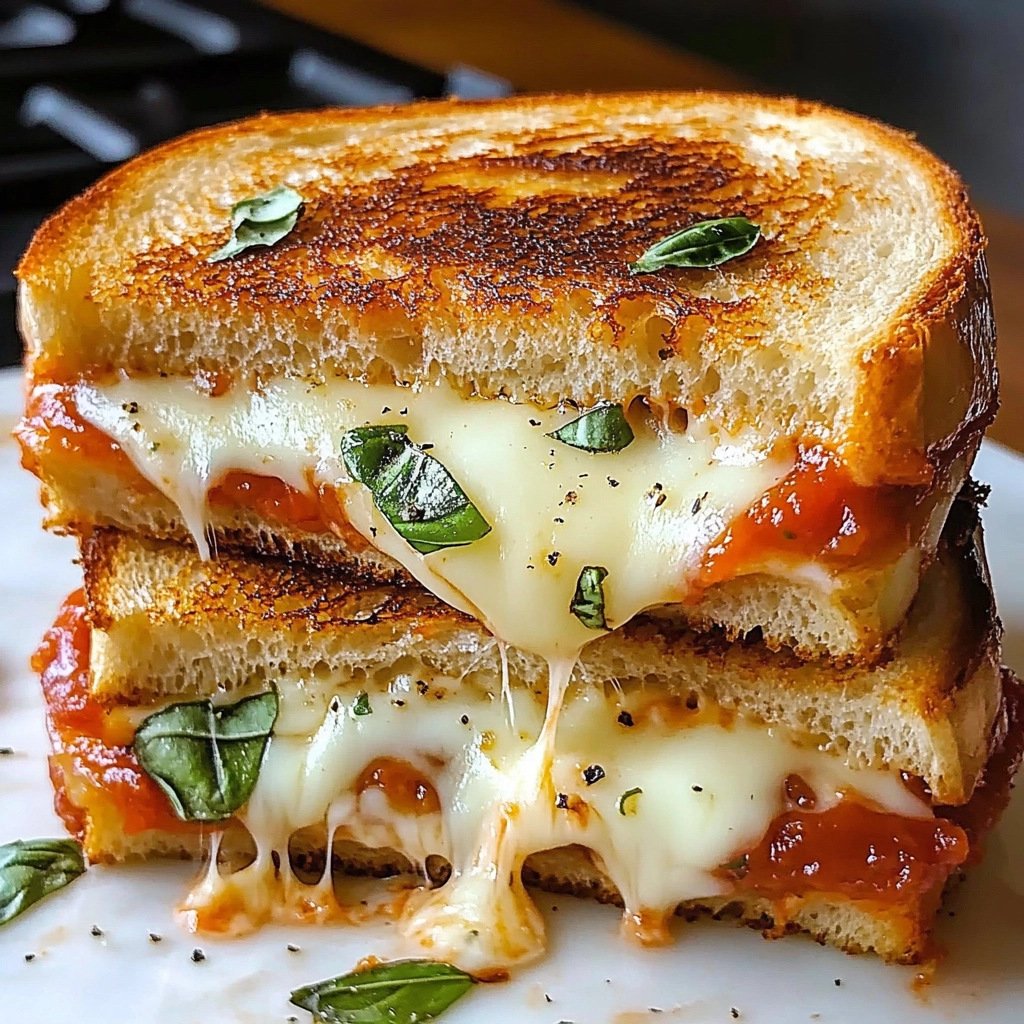 Lazy Chicken Parmesan Grilled Cheese Recipe - Recipe Image