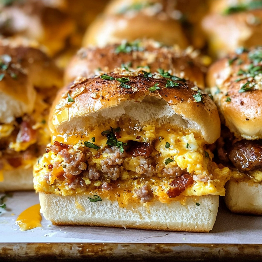 Cowboy Breakfast Sliders Recipe - Recipe Image