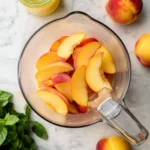 Lemon Peach Sparkling Mocktail Recipe