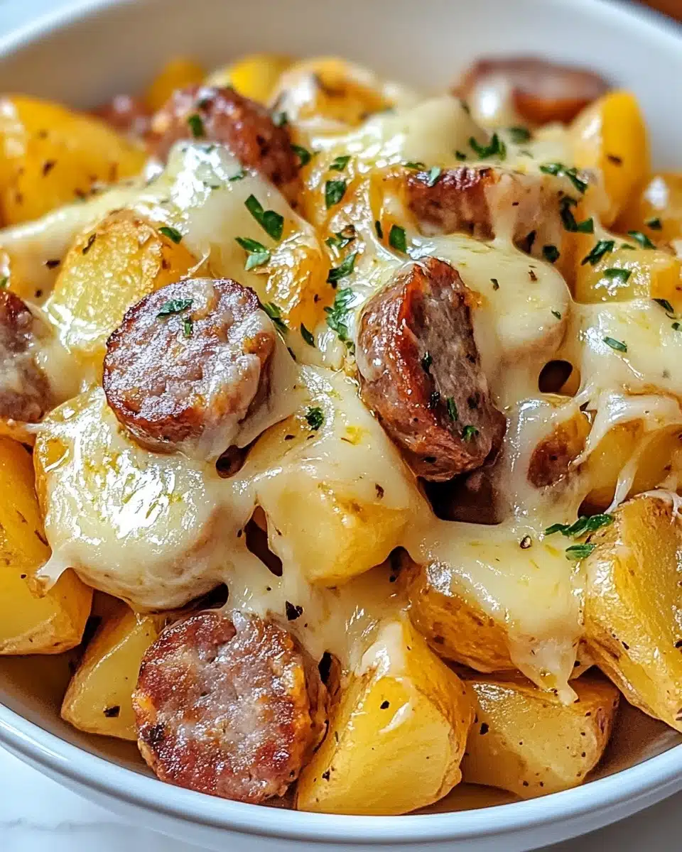 Cheesy Ranch Potatoes and Smoked Sausage Recipe