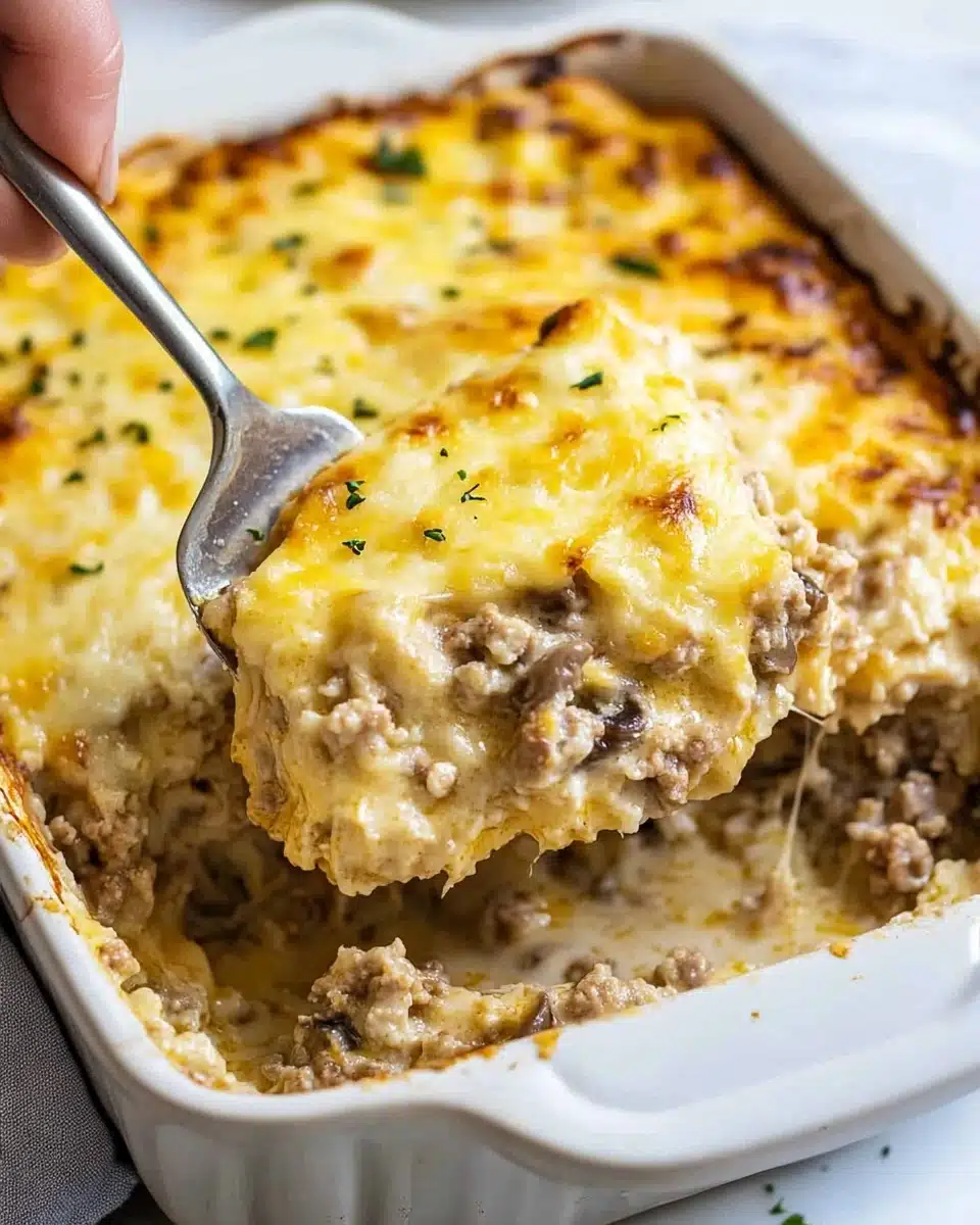 Cheesy Ground Beef and Rice Casserole Recipe - Recipe Image