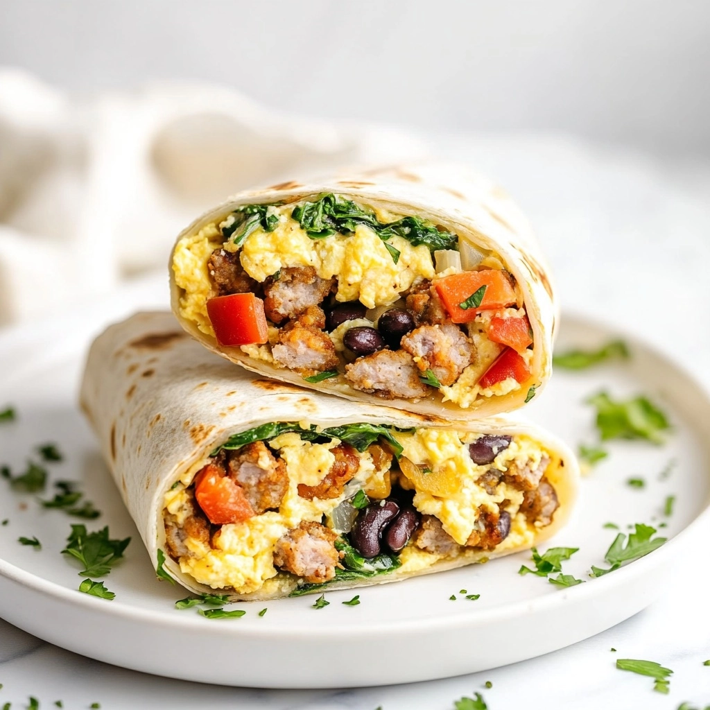 High Protein Breakfast Burrito Recipe - Recipe Image