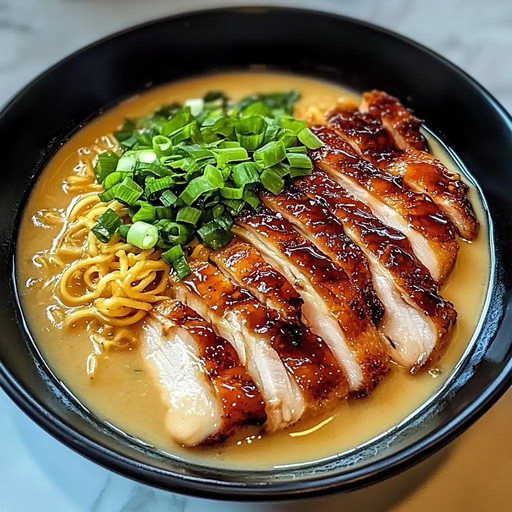 Fiery Chicken Ramen with Creamy Garlic Sauce Recipe - Recipe Image