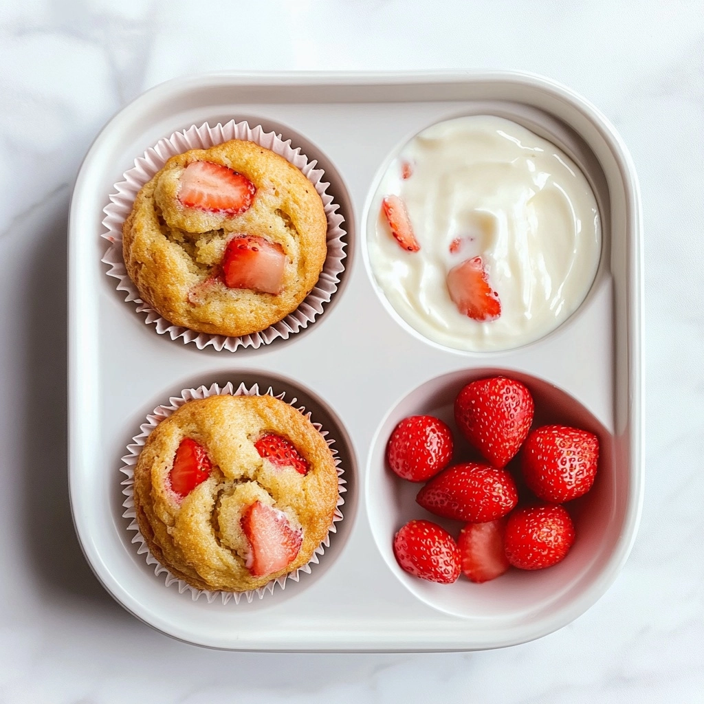 Healthy Strawberry Banana Yogurt Muffins Recipe - Recipe Image