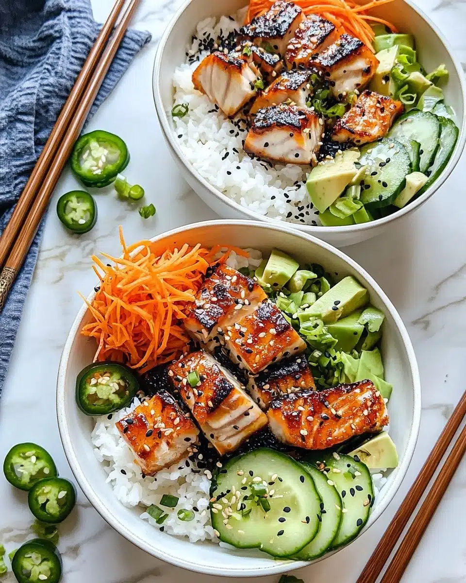 Crispy Spicy Salmon Bowls Recipe