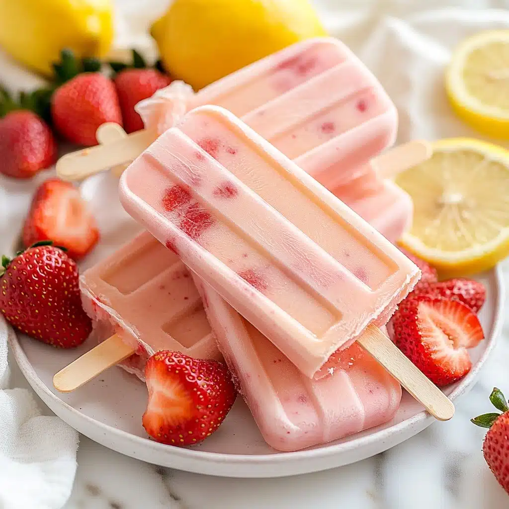 Strawberry Lemonade Popsicles Recipe - Recipe Image