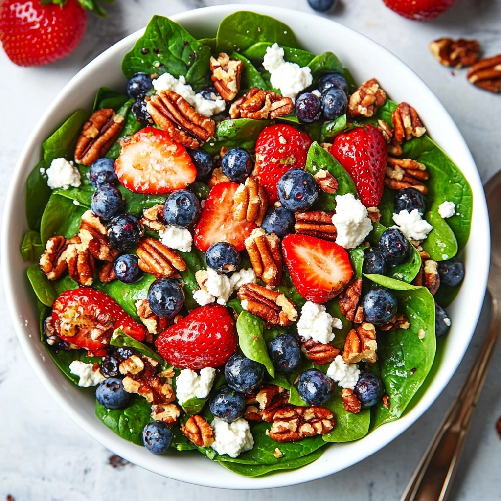 15-Minute Strawberry Spinach Salad Recipe - Recipe Image