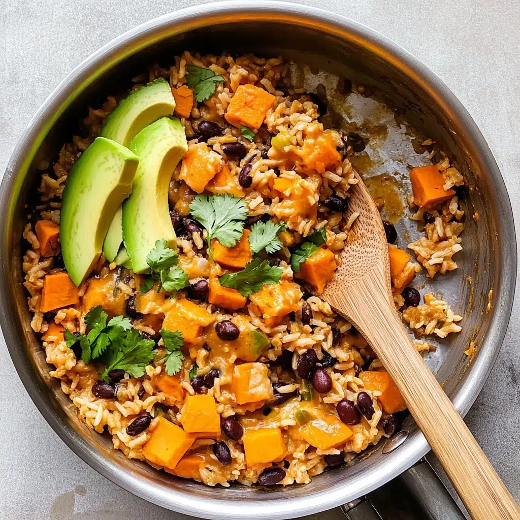 Southwest Sweet Potato, Black Bean and Rice Skillet Recipe - Recipe Image