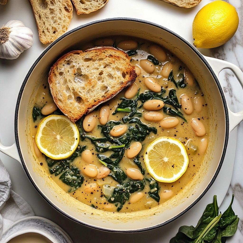 Creamy Lemon Garlic Butter Beans Recipe - Recipe Image