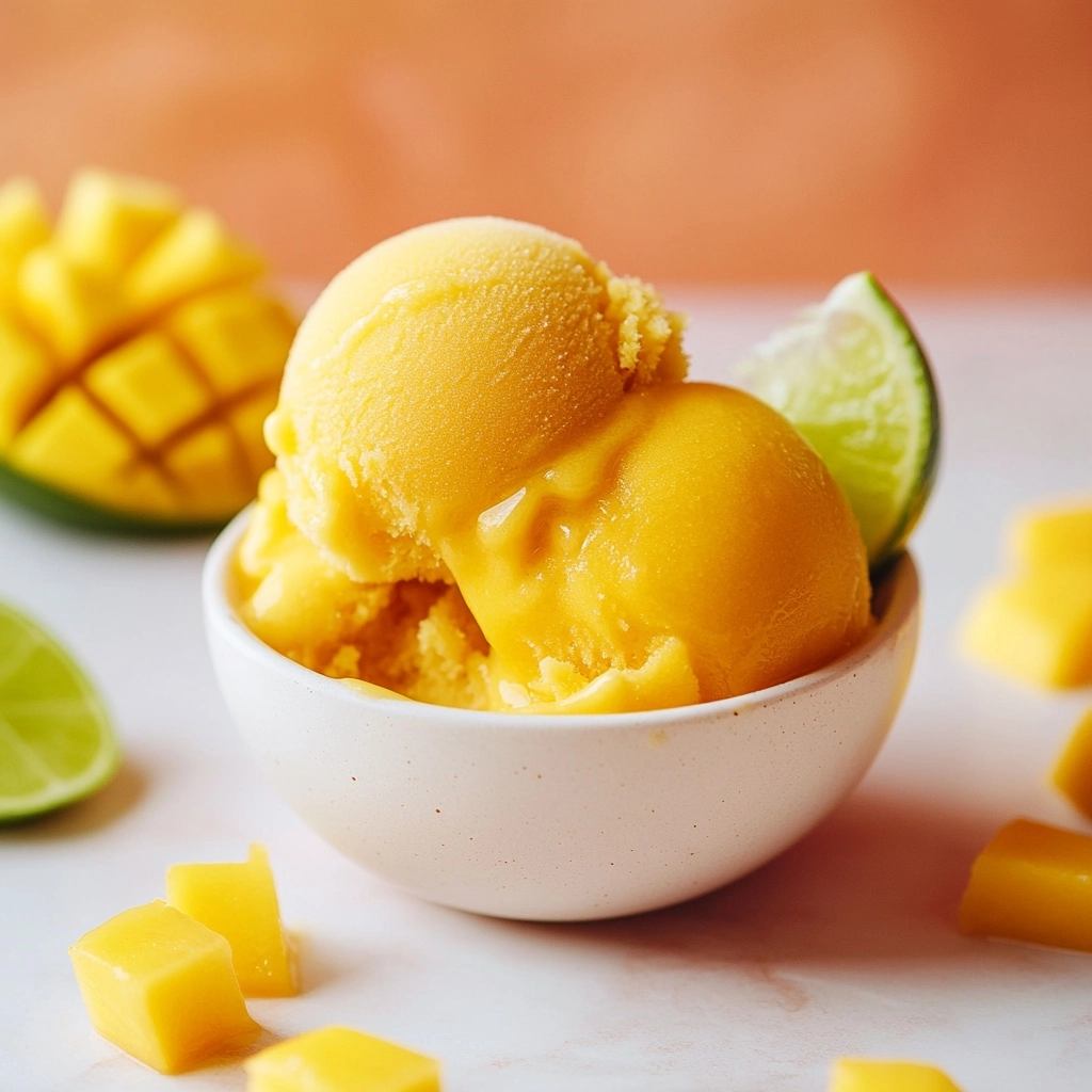 3-Ingredient Mango Sorbet (No-Churn!) Recipe - Recipe Image