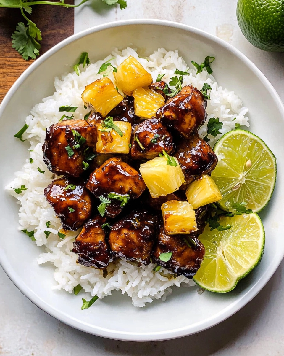30 Minute Pineapple Chicken with Coconut Rice Recipe