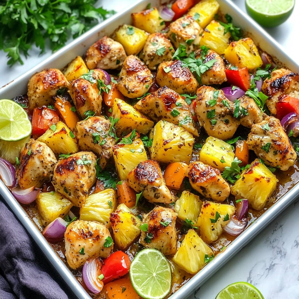 Hawaiian Chicken Sheet Pan Meal Recipe 6 Hawaiian Chicken Sheet Pan Meal Recipe - Recipe Image
