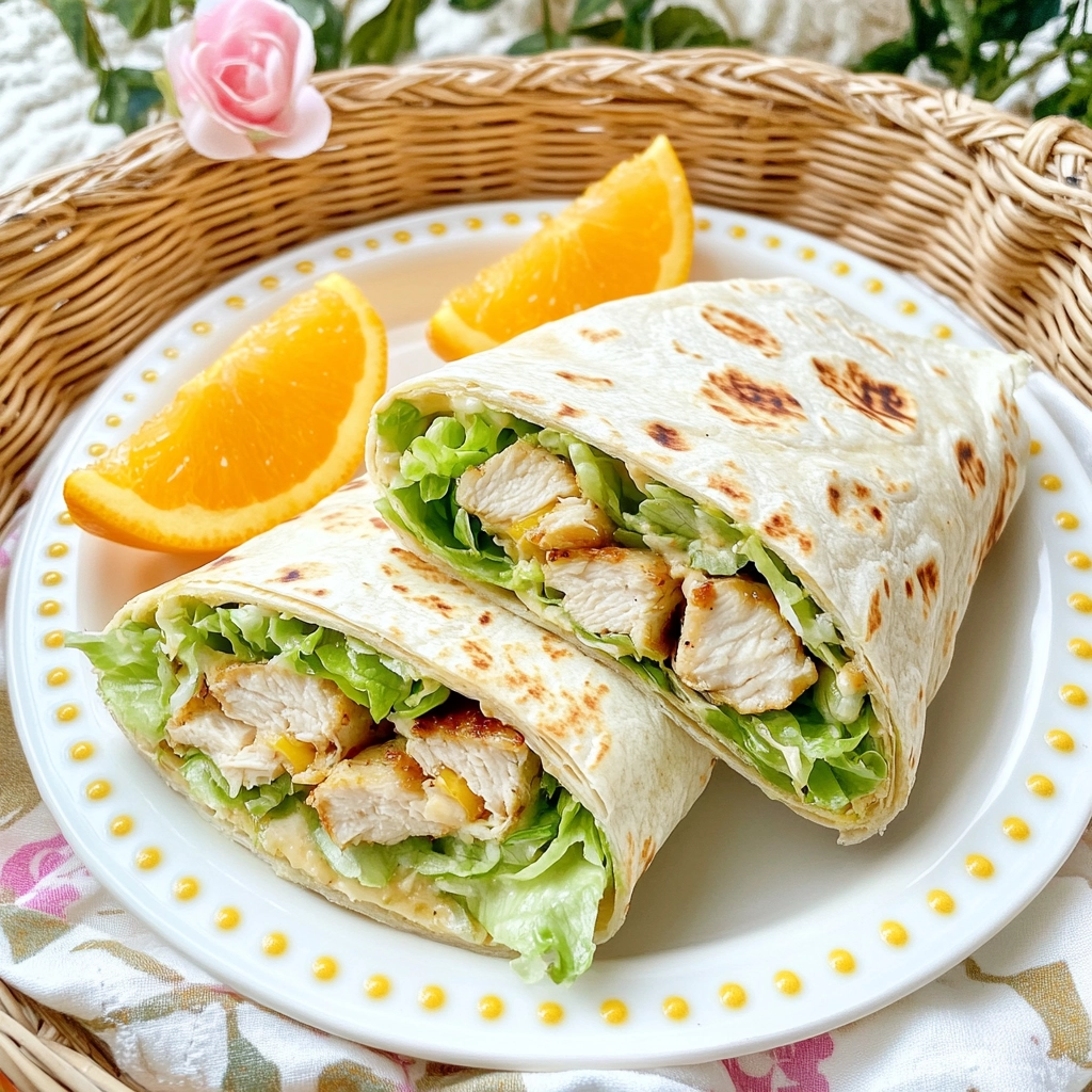 Grilled Chicken Caesar Salad Wraps Recipe - Recipe Image